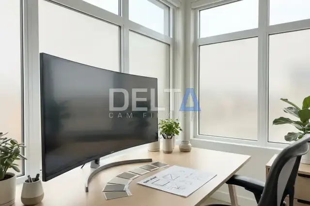 Gümüş aynalı cam film uygulaması ile cephede yüksek yansıtma ve güneş kontrolü görünümü.