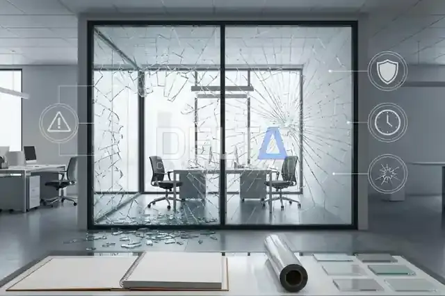 Yeşil aynalı cam film rulo görüntüsü; uygulama öncesi ürün tonu ve yansıtıcılık örneği.